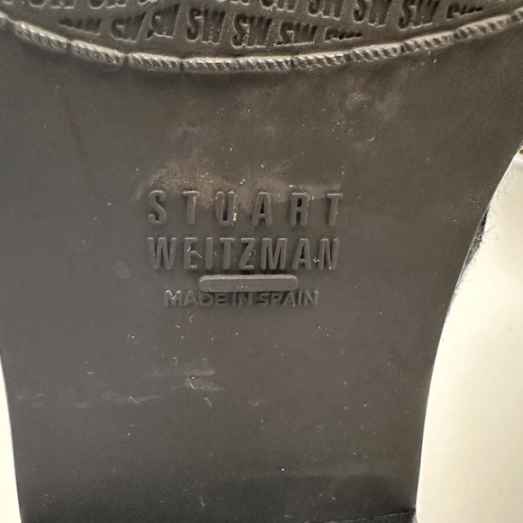 Stuart Weitzman Black & Gray 50/50 Textured Boots•Dark Academia•Steam Punk•Edgy - Picture 11 of 16